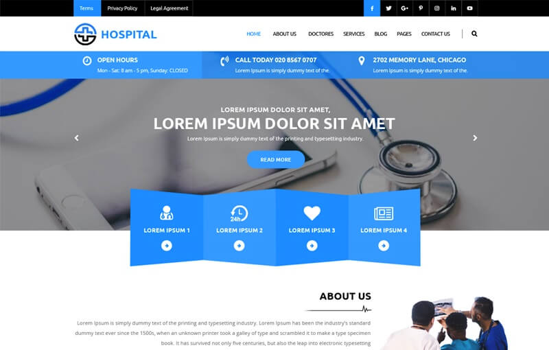 Medical Hospital WordPress Theme