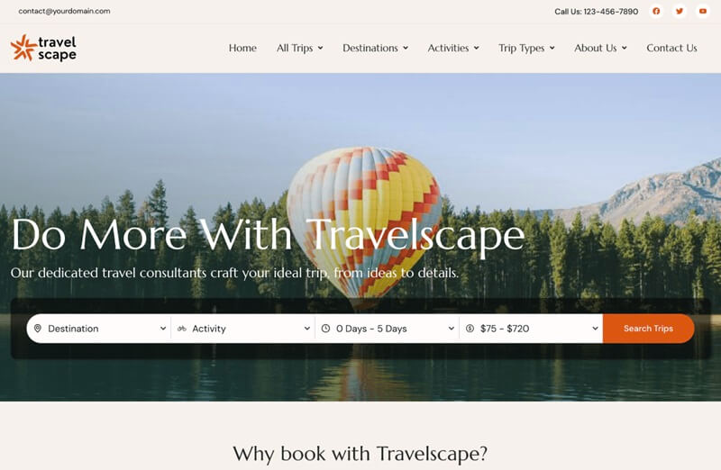 Travelscape 7 Best Free Travel Blog WordPress Themes In 2024 7 Best Free Travel Blog WordPress Themes In 2024 Travelscape