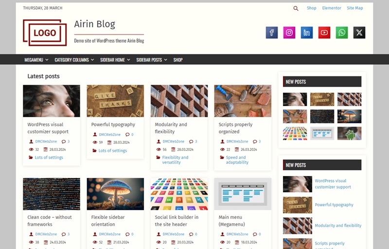 Airin Blog WordPress Theme 15 Best Free Blog WordPress Themes in 2024 15 Best Free Blog WordPress Themes in 2024 Airin Blog