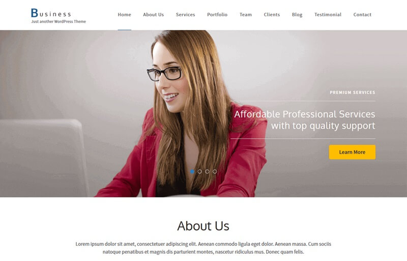 Business One Page WordPress Theme   Business One Page
