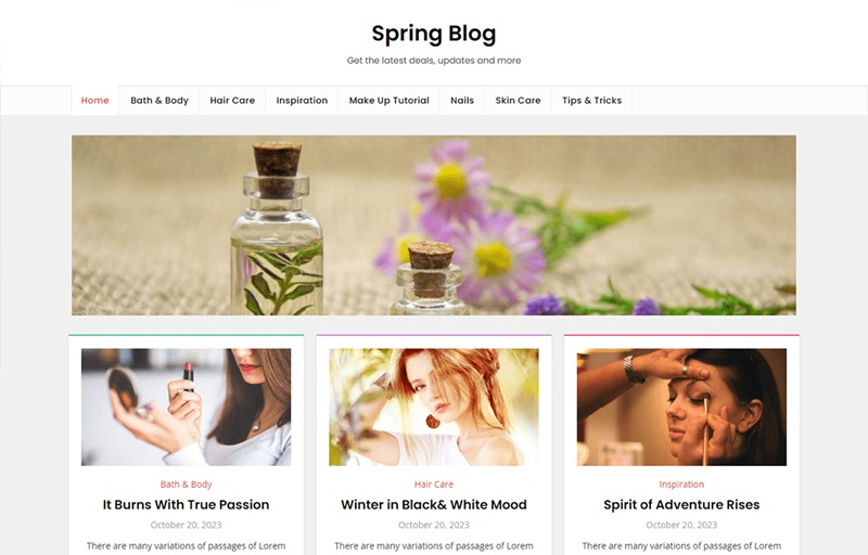 Spring Blog 15 Best Free Blog WordPress Themes in 2024 15 Best Free Blog WordPress Themes in 2024 Spring Blog e1712244809770