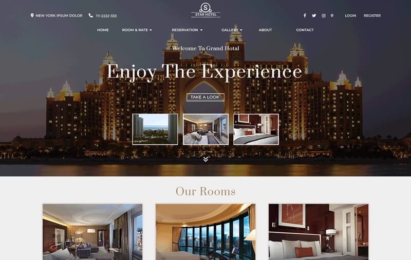 Star Hotel WordPress Theme
