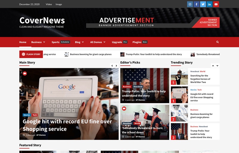 CoverNews  15 Best Free WordPress News Themes In 2024 CoverNews