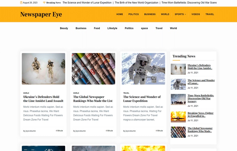 Newspaper Eye  15 Best Free WordPress News Themes In 2024 Newspaper Eye