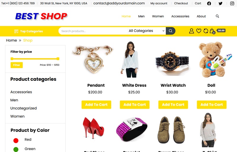 Best Shop Free WooCommerce Theme