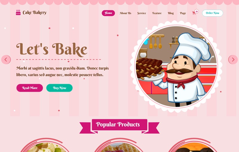 Cake Bakery WordPress Theme