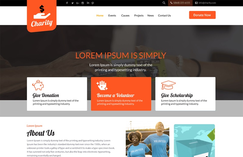 Charity Zone WordPress Theme