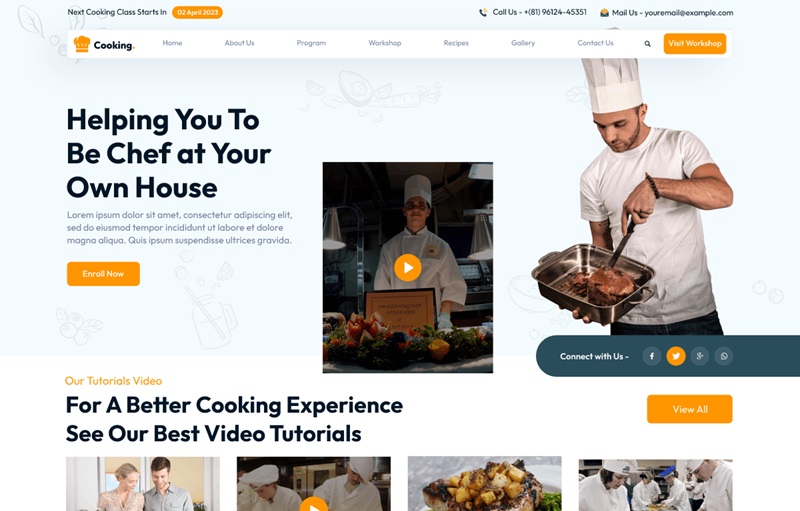 Cooking Food Blogger WordPress Theme