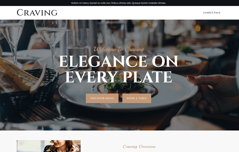 Craving WordPress Block Theme