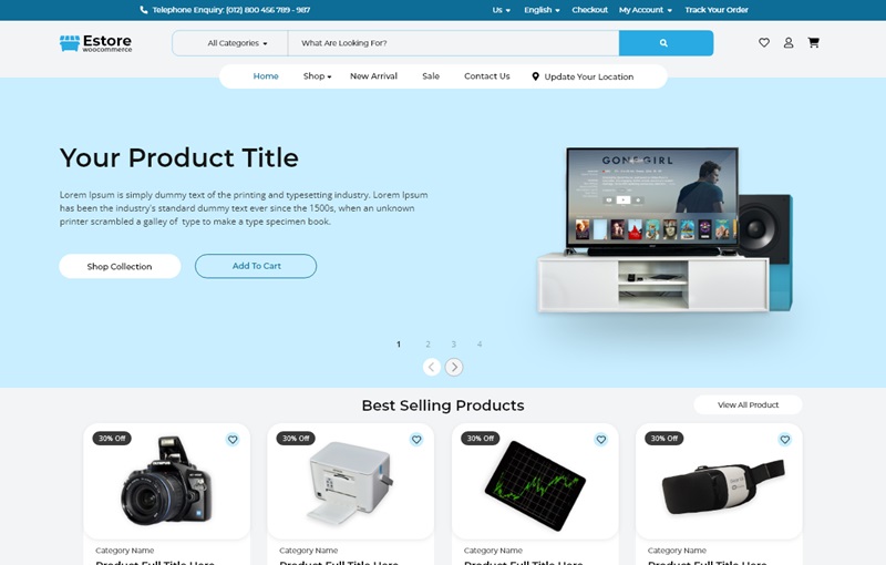 Estore Woocommerce Free Theme