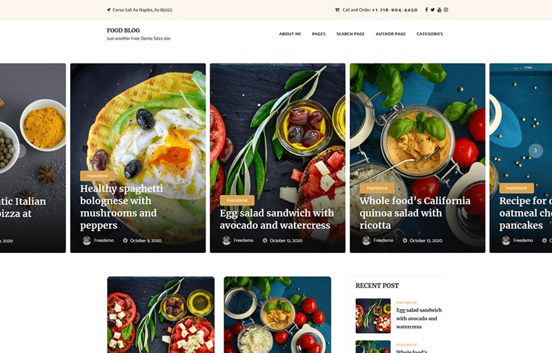 Free WordPress Food Blog Themes  15 Best Free WordPress Food Blog Themes In 2024 Food Blogger