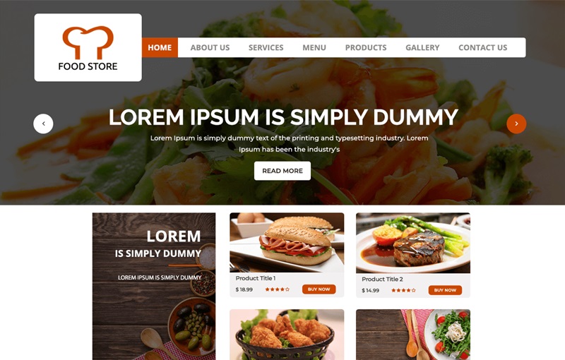 Food Restaurant WordPress Theme