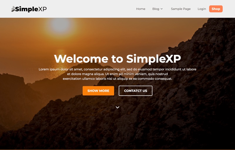 SimpleXP Lightweight WordPress Theme