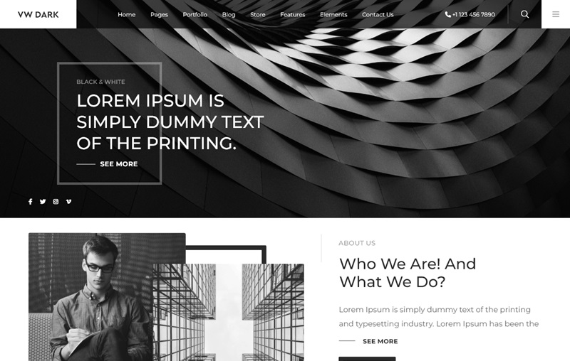 VW Dark WordPress Theme