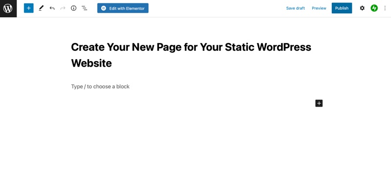 static wordpress website