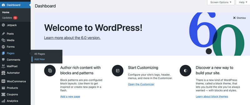 static wordpress website