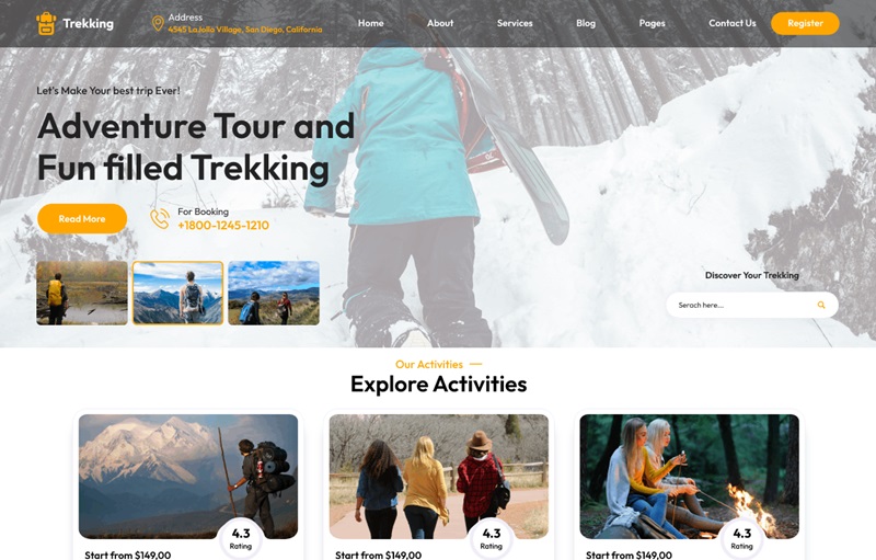 Adventure Trekking Camp WordPress Theme