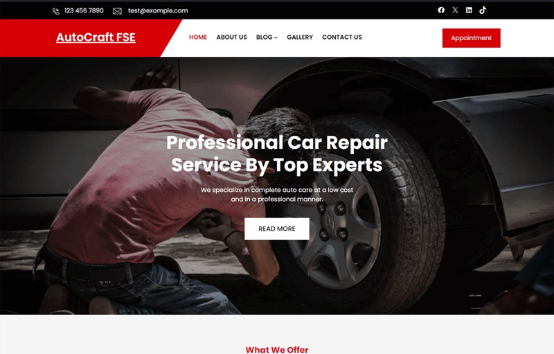 Auto Craft FSE WordPress Theme