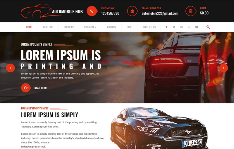 Automobile Hub Theme