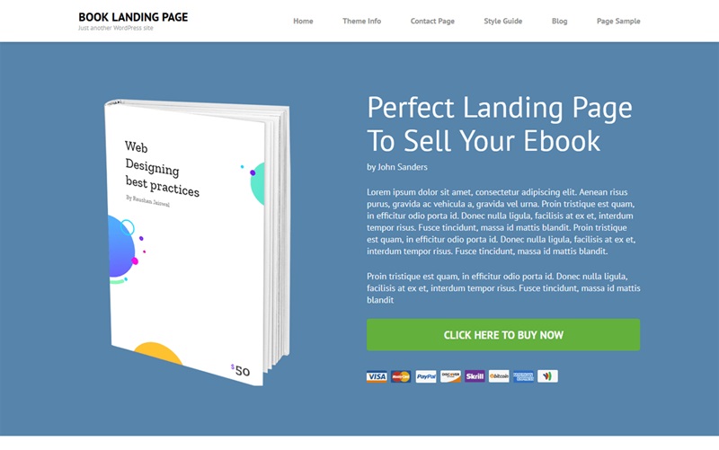 Book Landing Page