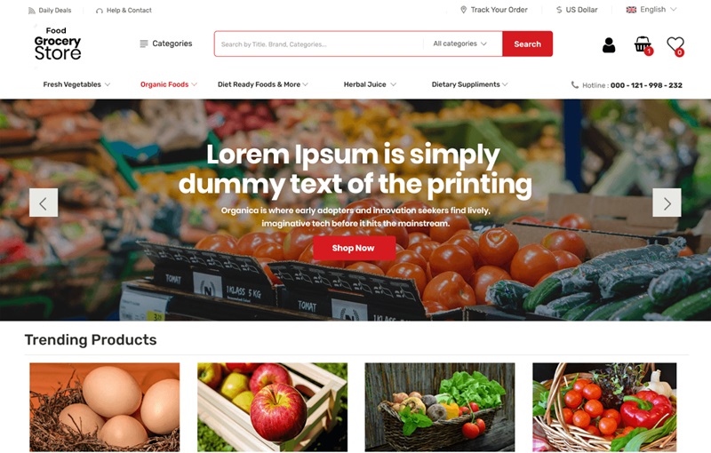 Food Grocery Store WordPress Theme