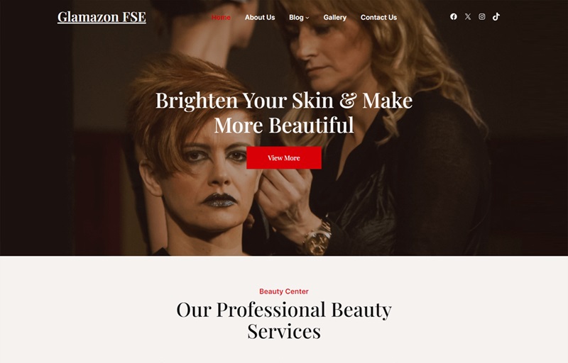 Glamazon FSE Skin Care WordPress Theme