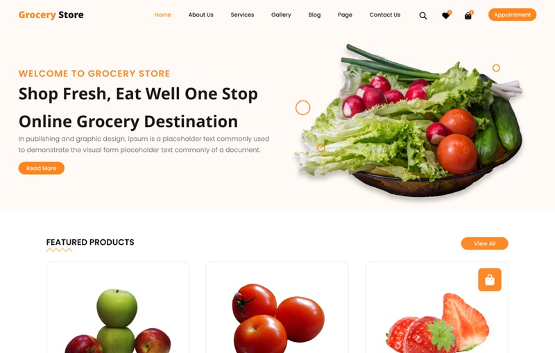 Grocery Shopping Store WordPress Theme