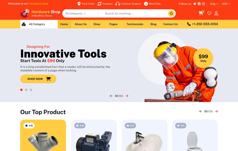 Hardware Tools Store WordPress Theme