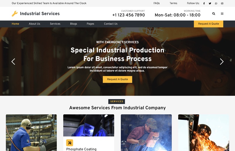 Industrial Services Elementor