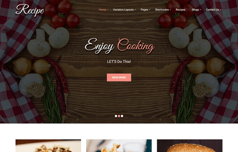 Recipe Lite Themes for WordPress