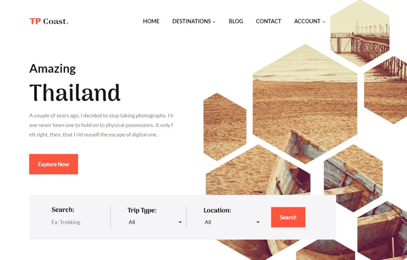 TP Coast Camping WordPress Theme