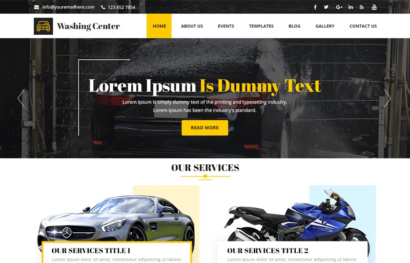 Car Washing Center WordPress Theme