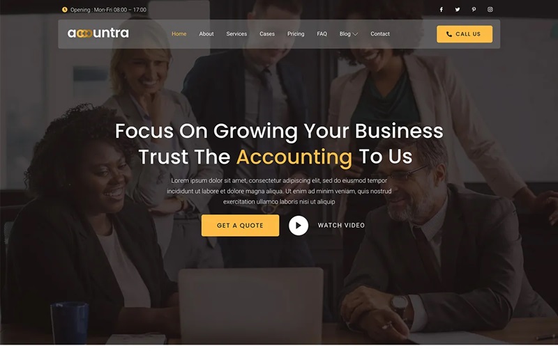  Accountra Banking WordPress Theme