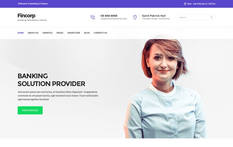 Fincorp Banking WordPress Theme