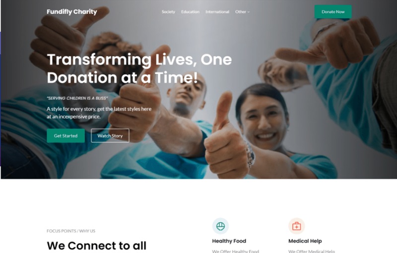 Fundifly Charity WordPress Theme