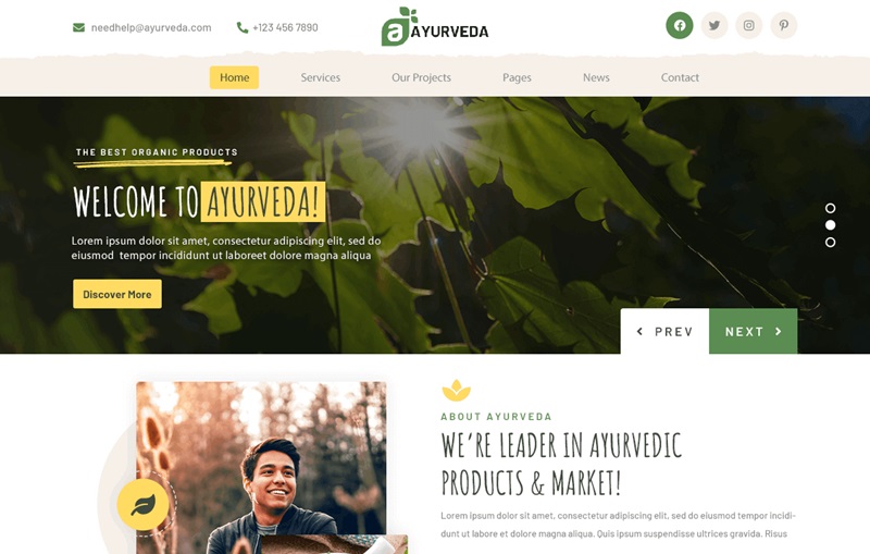 Herbal Ayurveda WordPress Theme