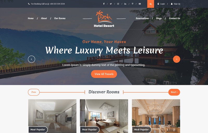 Resort Vacation Theme for WordPress