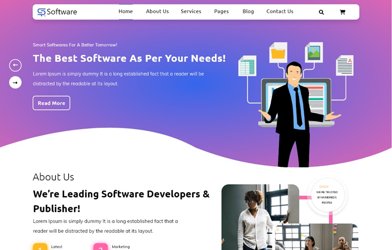 WordPress Themes For Software Company