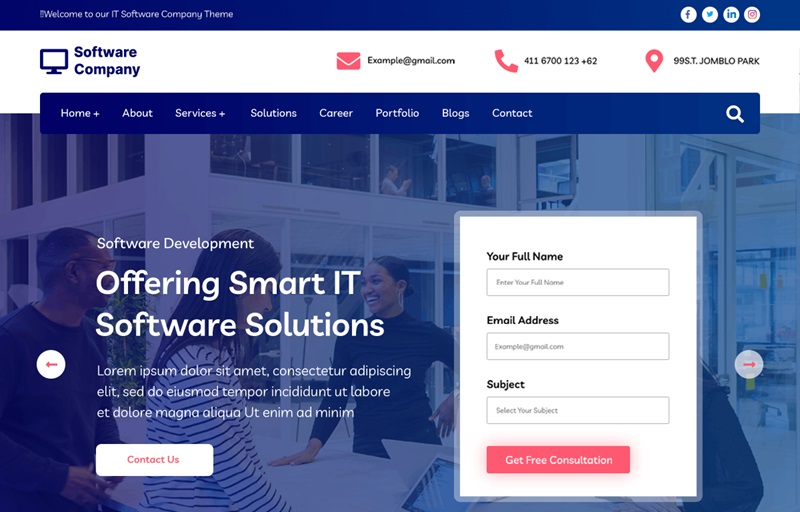 Tech Software Company WordPress Theme