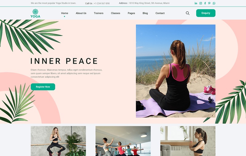 Yoga Studio WordPress Ayurveda Theme