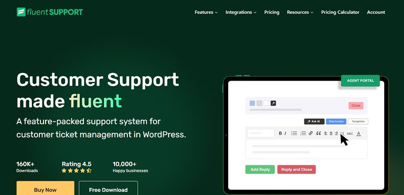 Fluent Support: WordPress Ticketing System