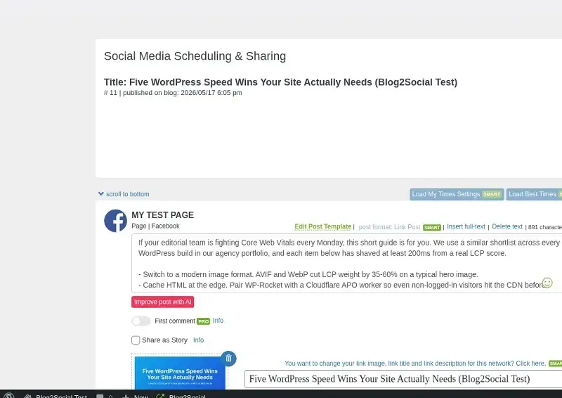 Blog2Social: WordPress Social Media Auto Poster Plugin